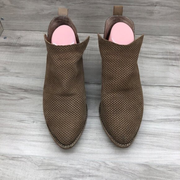 Dolce Vita Ankle Boots Women's 9.5 Brown Suede Slip On Booties - Picture 6 of 11